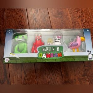 4-Figure garden of banban series 1 Playset - Green, Red, White & Pink